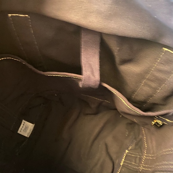 Lands’ End Medium Solid Color 5 Pocket Open Top Canvas Tote Bag - Lauren - Picture 8 of 9